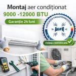 Montaj 9-12000 btu climasel agfr Montaj aer conditionat 7000-12000 BTU