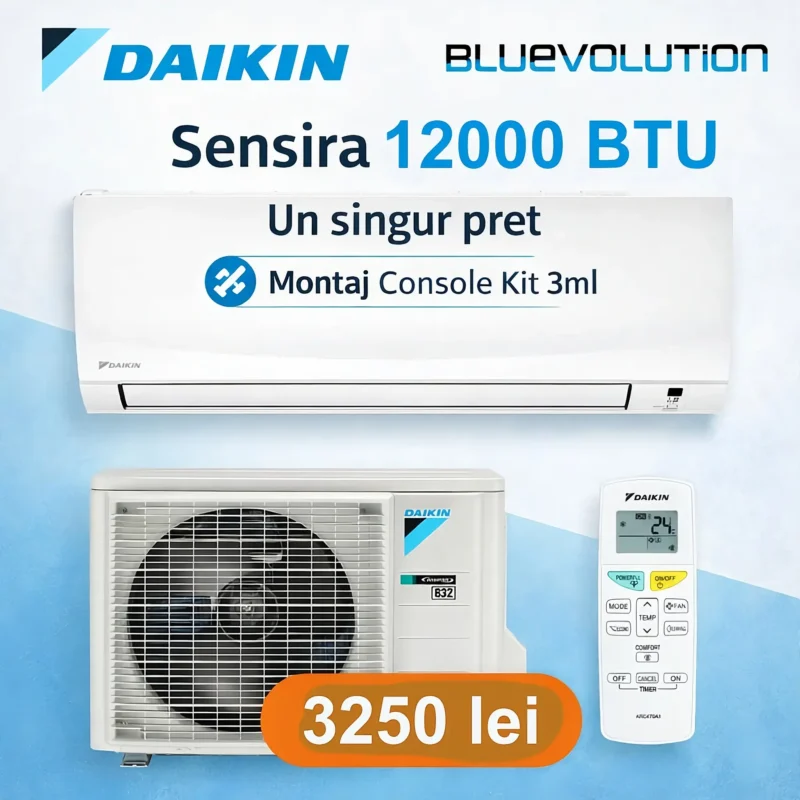 Promotie aer conditionat Daikin Sensira Bluevolution FTXC35E-RXC35E Montaj + Kit