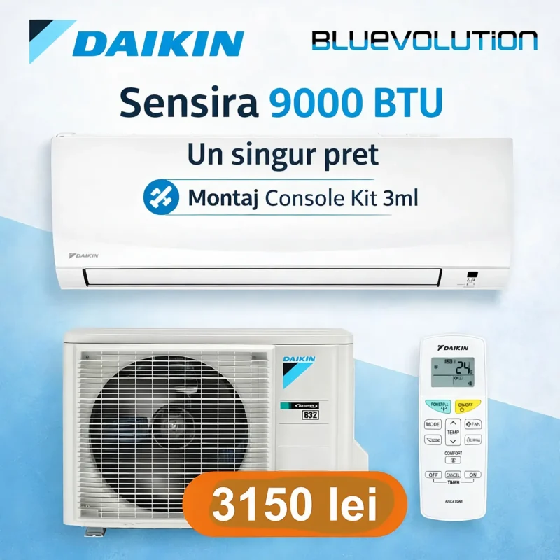 Promotie aer conditionat Daikin Sensira Bluevolution FTXC25E-RXC25E Montaj + Kit