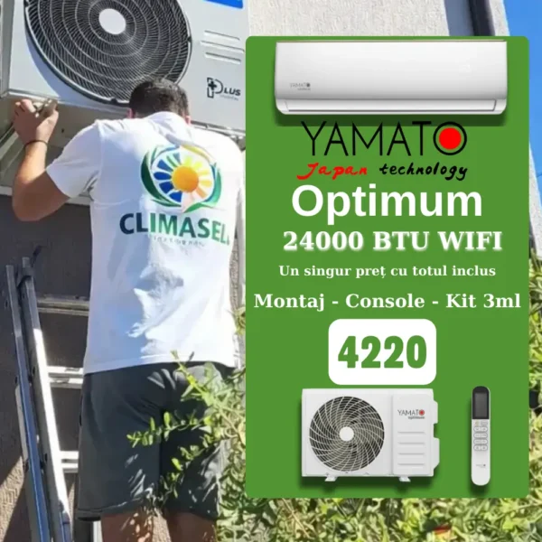 Ofertă aer conditionat Yamato Optimum YW24T2n Inverter 24000 BTU cu Montaj